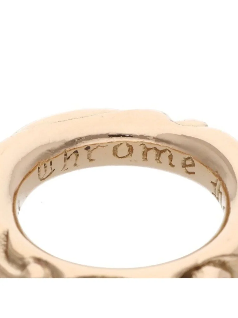 Chrome Hearts 22k Scrl Band 22k Scroll Gold Ring